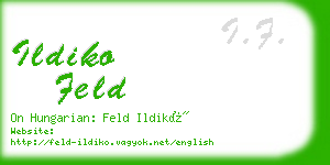 ildiko feld business card